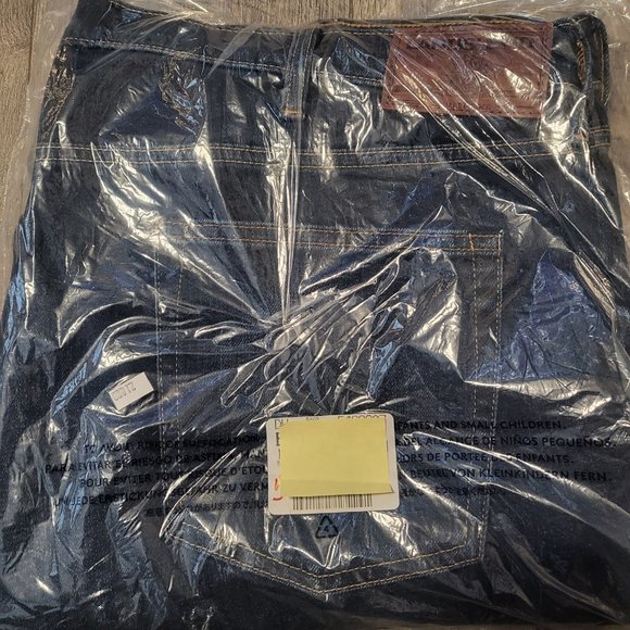 Men's Traditional Sailrigger Denim Jeans New - Dark Wash 38X27 - Picture 3 of 3